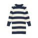 s.Oliver robe en maille rayée - écru/bleu foncé