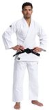 IPPONGEAR Basic 2 lichtgewicht judopak voor beginners en kinderen (vetersluiting aan de broek, 500 g/m² stofdichtheid) wit
