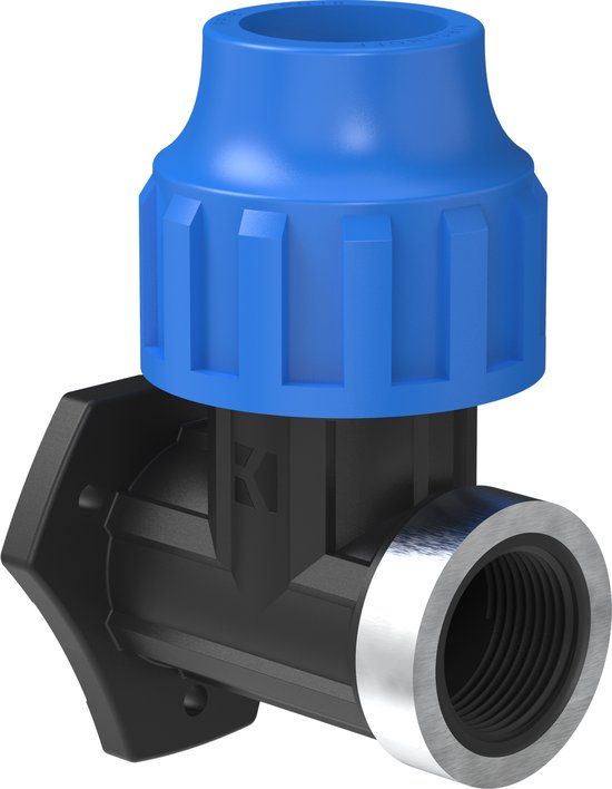 KIRCHHOFF PP Wandplaat - 25 mm x 3/4"BI - Knelfitting Voor Tyleen/Socarex