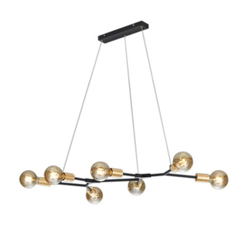 Trio Hanglamp Cross 7-lichts Zwart 306700732