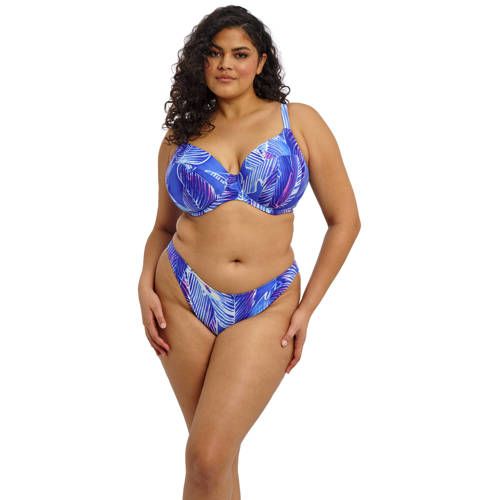 Elomi Maluku Island blauw high leg bikinibroekje