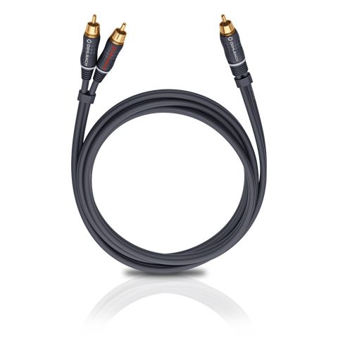 Oehlbach BOOOM! Audio Kabel - 5m - RCA naar 2x RCA - Antraciet