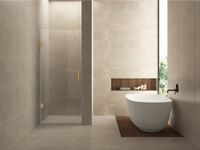 Wiesbaden Less Nisdeur 90 x 200 cm Helder Glas - Geborsteld Messing