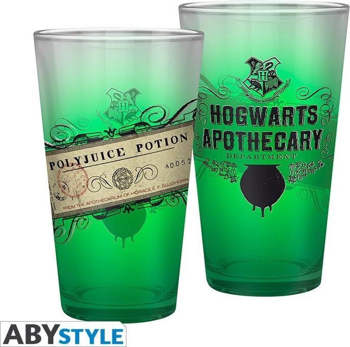 Harry Potter Large Glass 400ml Polyjuice Potion - Green