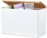 tesa badkamerdoos Baboo XL bamboe deksel wit wandmontage zelfklevend zonder boren – 242x160x102mm