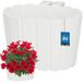 KOTARBAU Jardinière pour balcon avec support - Jardinière de balcon 20x14x13 cm - Blanc