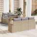 Prolenta Maison Exclusive Set van zes tuinbankkussens, beige, van polyrotan