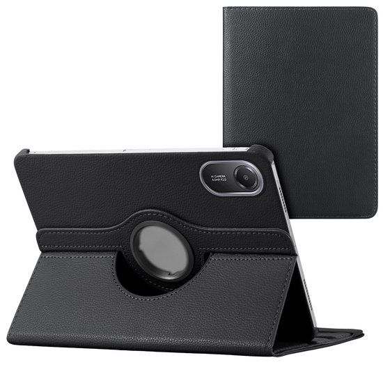 imoshion Tablet Hoes - Geschikt voor Xiaomi Redmi Pad 2 - 360° Draaibare Bookcase - Zwart