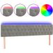 Tête de lit à LED gris clair 180x7x78/88 cm velours