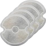 Allecto plus - Lot de 4 filtres de remplacement pour fontaines à eau pour chats avec filtration multiple, coton pour animaux de compagnie et charbon actif