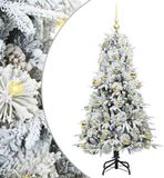vidaXL Kunstmatige Inklapbare Kerstboom Wit 150 cm PE en PVC