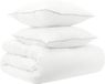 vidaXL Couvre-lit 3 pièces 260 x 240 cm Toutes saisons Bambou Blanc