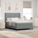 Maison Exclusive - lit boxspring LED avec matelas, gris clair, 140 x 200 cm, rembourré
