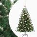 vidaXL Sapin de Noël artificiel avec boule de Noël 150 cm 150 LED Blanc chaud