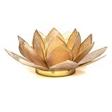 Phoenix Import Mani Bhadra Lotus sfeerlicht smoked goudkleurige rand - 13,5cm