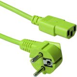 ACT Netsnoer Schuko CEE 7/7 male (haaks) - C13 IEC 60320 groen 3 m AK5139