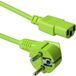 ACT Netsnoer Schuko CEE 7/7 male (haaks) - C13 IEC 60320 groen 3 m AK5139