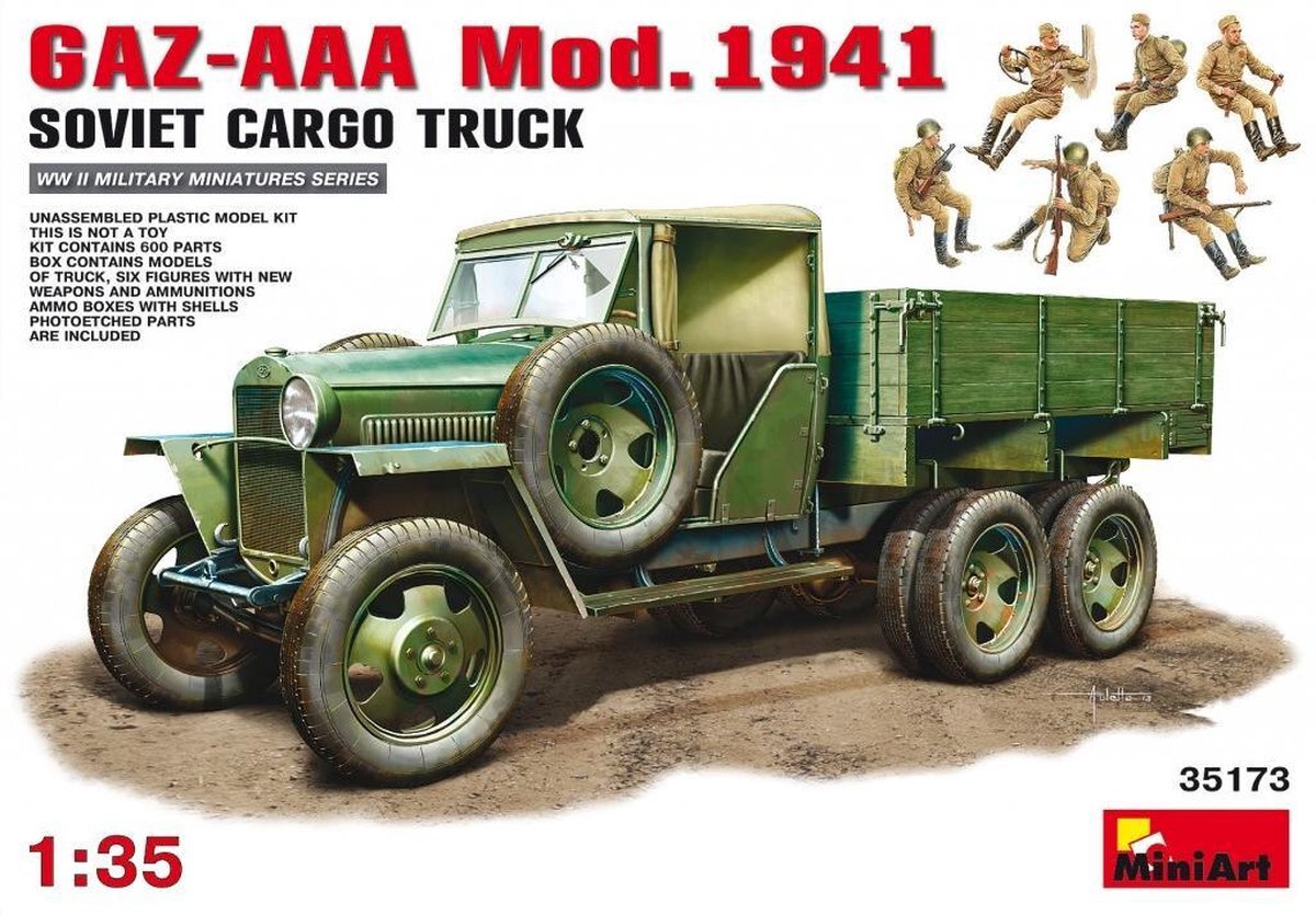 MiniArt 1:35 Schaal "GAZ-AAA Cargo Truck Mod. 1941" Plastic Model Kit