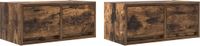 vidaXL TV-meubel bewerkt hout gerookt eikenkleur 2 stuks 60x31x25,5 cm