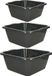 Forte Plastics Évier cuve - set de 3 tailles - 10 et 15 et 20 litres - anthracite - plastique
