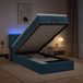 Maison Exclusive Lit Ottoman exclusif, avec matelas et éclairage LED, couleur bleu foncé, dimensions 90 x 200 cm, revêtement en velours