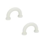 Ganter Normelemente Vingergreep, meubelknop, trekgreep, 2 stuks, kunststof wit, boorafstand 40 mm, GN 224.3-10-40-B3,5-WS