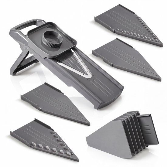 Metaltex V-Mandoline - Groentesnijder met 5 Verwisselbare Messen