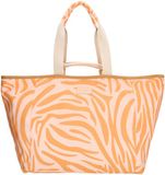 Zebra Trends Richelle Strandtas - Ritssluiting - Schoudertas - Ritsvak - Shopper - Zomertas - Beach - Zebra orange