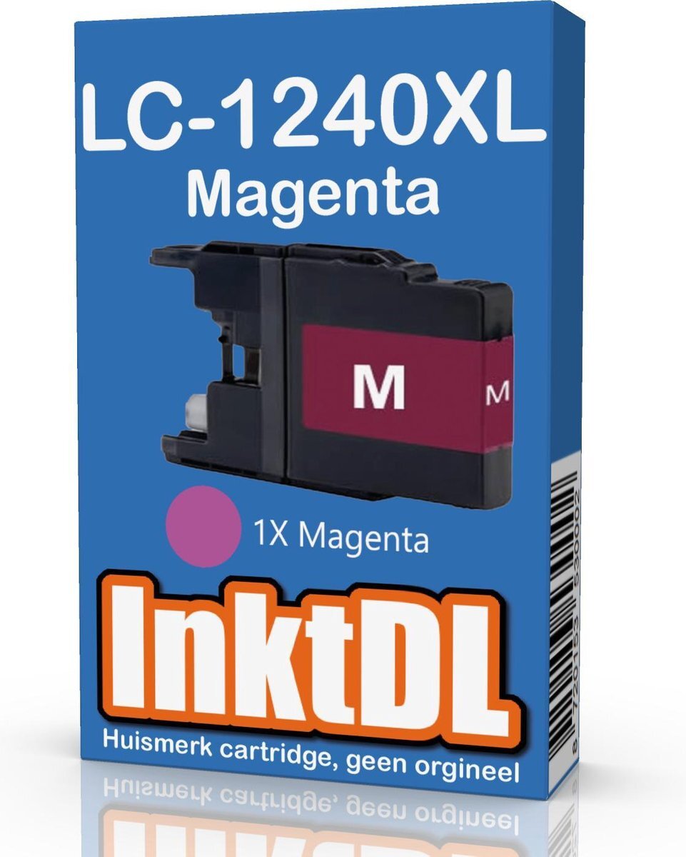 InktDL Compatible inktcartridge voor LC-1240XL| Magenta