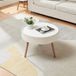 en.casa Salontafel Bongard 45xØ60 cm wit en naturel