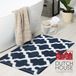 Dutch House Badmat Toulon - Badmat 60x90cm - Donkerblauw - Microvezel - Rechthoek - Hoogpolig - Wasbaar - Machinewas 30 °C - Sneldrogend
