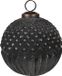 Clayre & Eef Kerstbal Ø 10 cm Zwart Grijs Glas - Metallic - Met Hanger