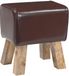 vidaXL Bank 40 x 30 x 45 cm Cuir Véritable Marron Foncé