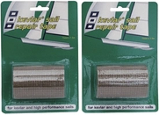 false Kevlar repair tape goud/transparant 75mm 1.5mtr