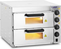 Royal Catering Pizza Oven - Stainless Steel - 3000W - 350°C - 2 Chambers