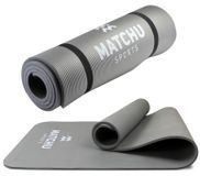 Tapis de fitness antidérapant - 180 x 60 x 1 cm - Caoutchouc NBR - Avec cordon de transport
