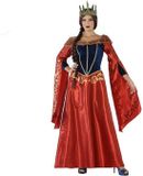 Atosa Costume for Adults 113916 Red Navy Blue Medieval Queen