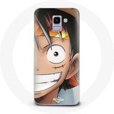 Maniacase Hoesje voor Samsung Galaxy J6 2018 One piece Manga Luffy