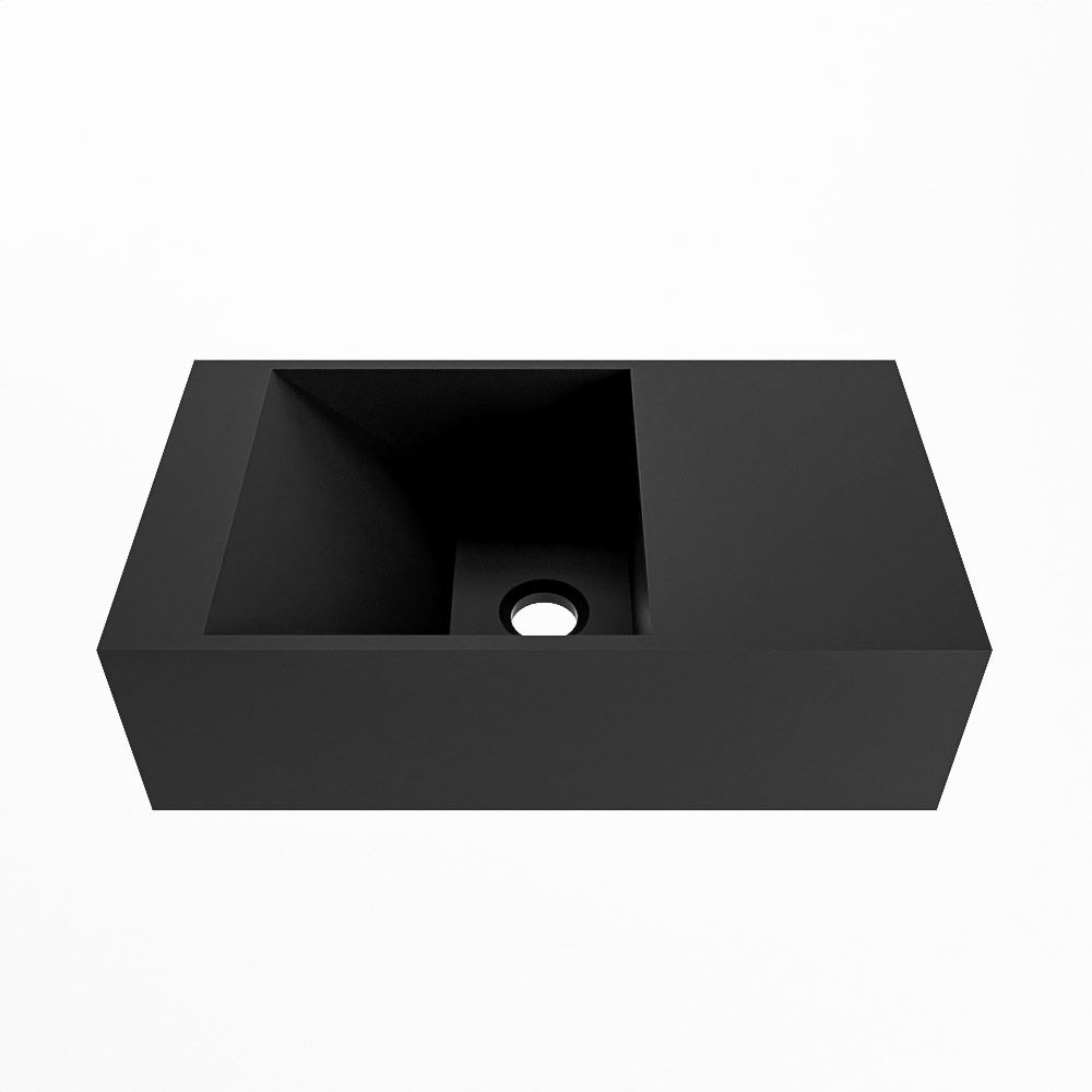 Mondiaz TYNE fontein wasbak links 40x23x12cm Urban mat M20123