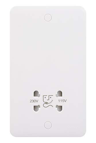 Schneider Electric Lisse - Scheerstopcontact - Dubbele Spanning - Wit