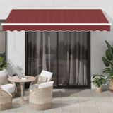 Maison Exclusive - Parasol électrique avec éclairage LED et capteur, 3,5 x 2,5 mètres, bordeaux