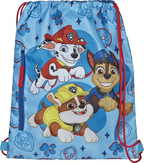4KidsOnly Paw Patrol gymtas blauw 100% polyester 40 x 32 x 40 cm