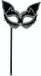 Bristol Novelty Unisex Adults Cat Mask On Stick (Black)