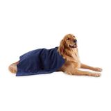 Bone Dry Pet Collection Microvezel badstof huisdierenhanddoek, geborduurd, maat XL, 111,8 x 70,5 cm, marineblauw