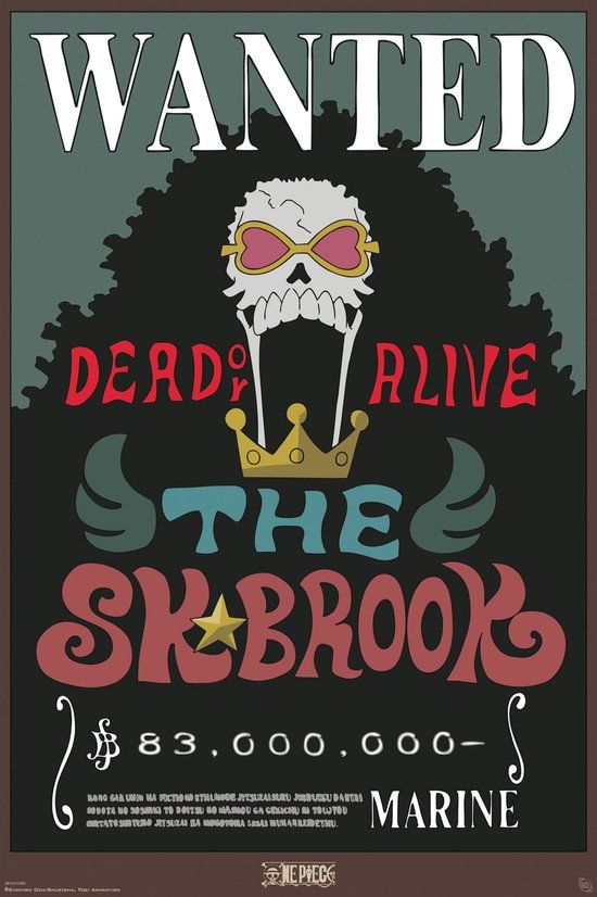 ABYSTYLE Your Decoration B.V. Poster One Piece - Wanted Brook 61x91,5cm