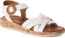 Tamaris Plateau Sandalen Dames Wit Leer Klittenband 3-4 cm Hak 40