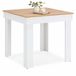 Homestyle4u Table à manger - 80x80 cm - Naturel et Blanc