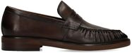 Manfield - Heren - Bruine leren loafers - Maat 41