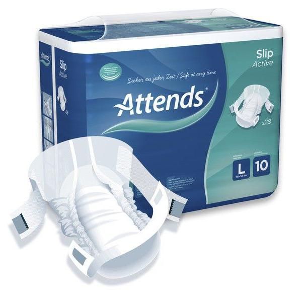 Attends Slip Active 10 Large - 28 stuks