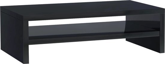 vidaXL Monitorstandaard 42x24x13 cm spaanplaat hoogglans zwart